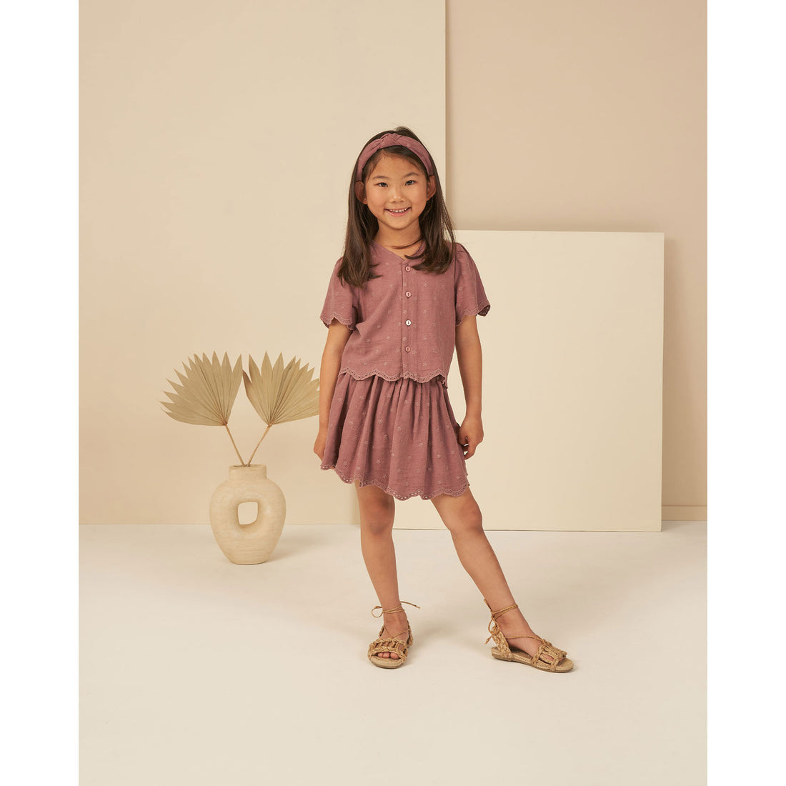 Rylee and Cru Mulberry Mae Skirt - Mulberry Daisy