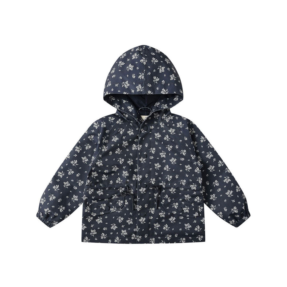 Rylee and Cru Blue Floral Raincoat