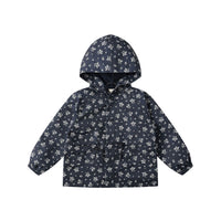 Rylee and Cru Blue Floral Raincoat