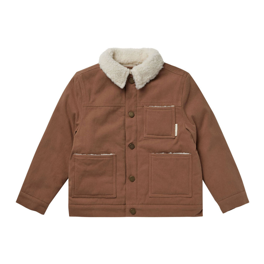 Rylee and Cru Cedar Shearling Chore Coat