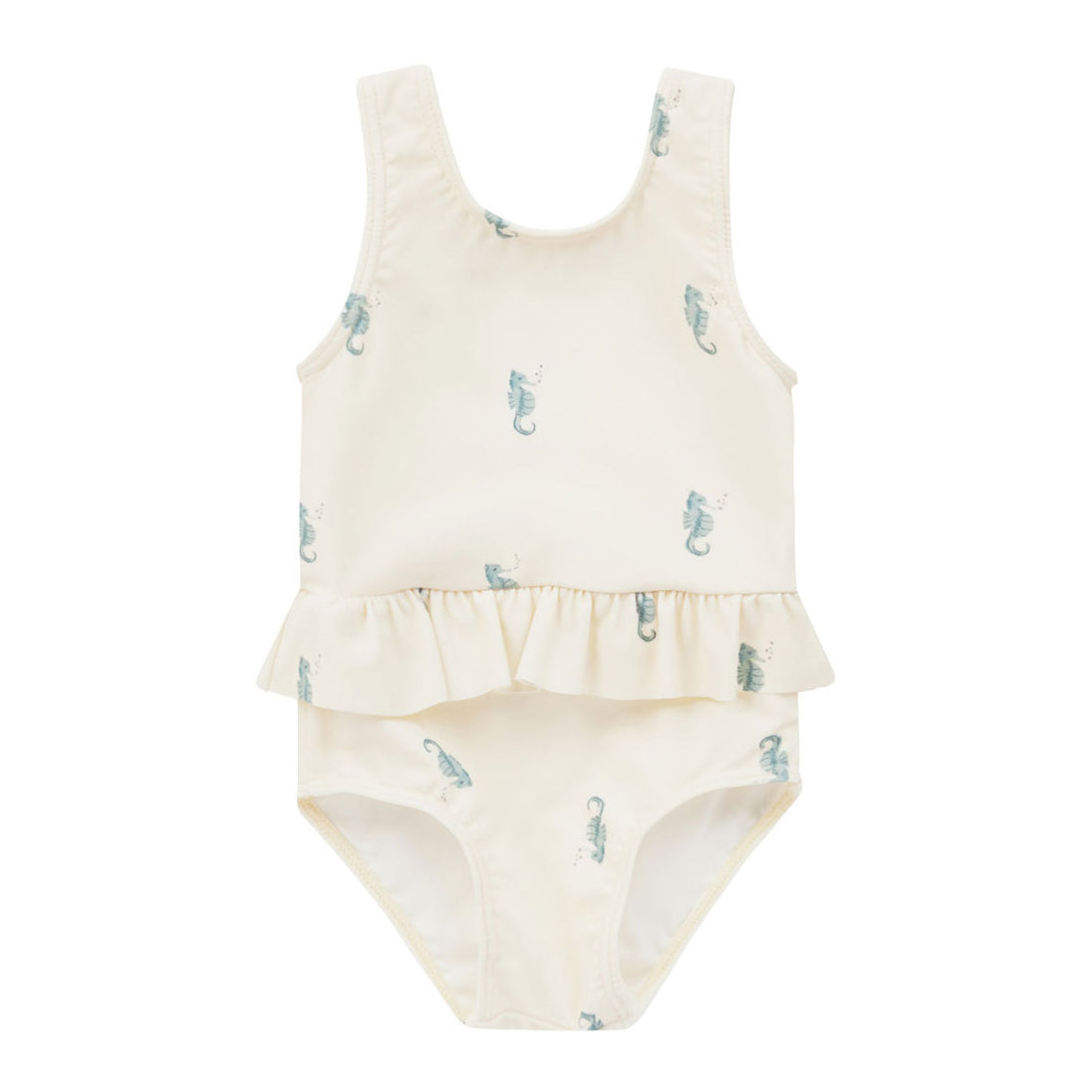 Rylee and Cru Ivory Skirted One-Piece - Seahorse