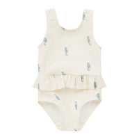 Rylee and Cru Ivory Skirted One-Piece - Seahorse