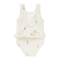 Rylee and Cru Ivory Skirted One-Piece - Seahorse