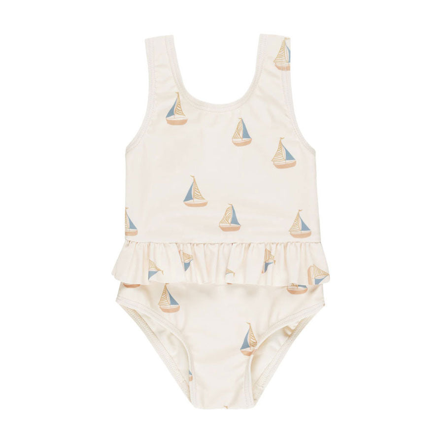 Rylee and Cru Sailboats Skirted One-Piece