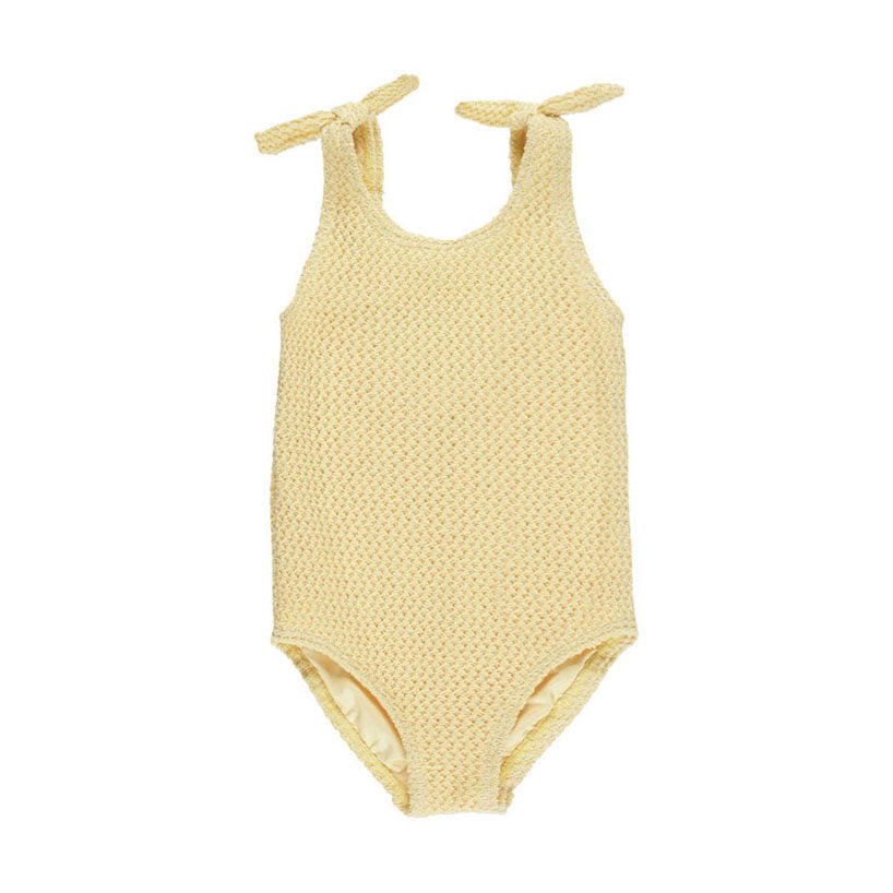 Rylee and Cru Yellow Crochet Millie One-Piece