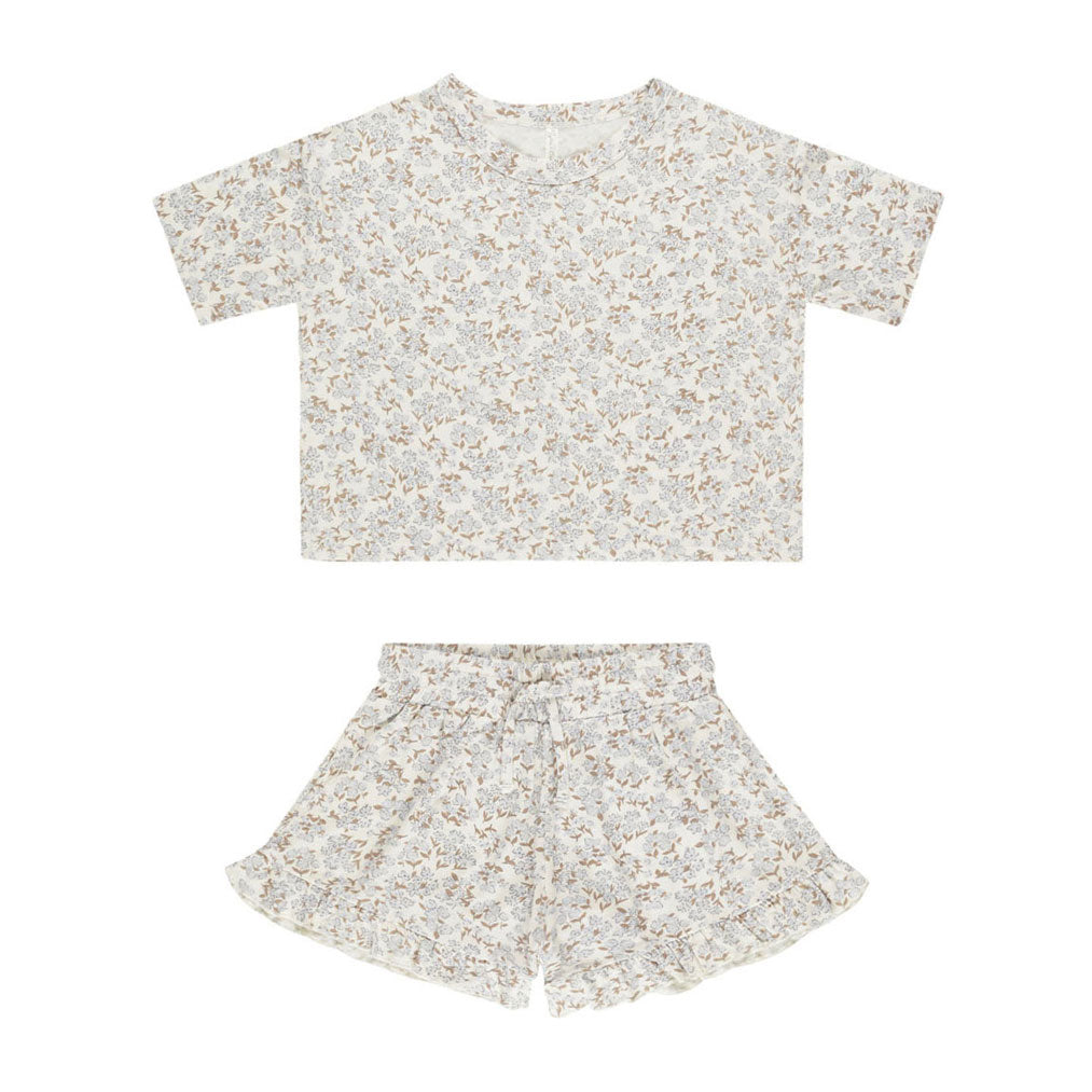 Rylee and Cru Blue Ditsy Mosie Set