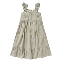Rylee and Cru Sage-Gingham Abbie Tiered Dress - Sage Gingham