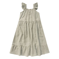 Rylee and Cru Sage-Gingham Abbie Tiered Dress - Sage Gingham