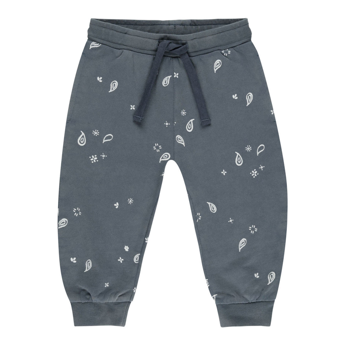 Rylee and Cru Blue Paisley Jogger Sweatpants