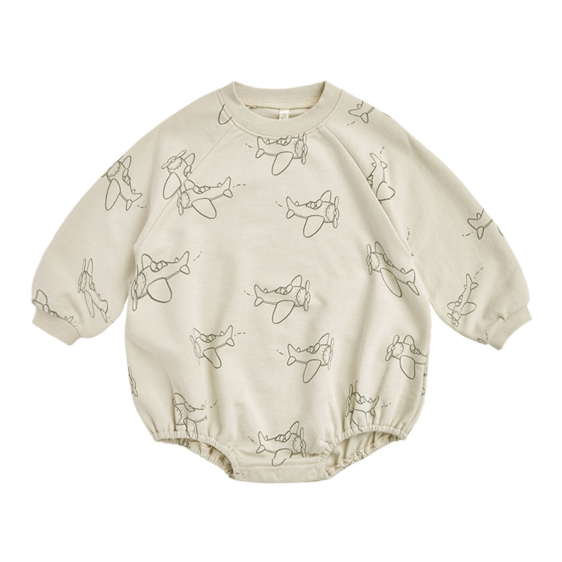 Rylee and Cru Airplanes Crewneck Romper