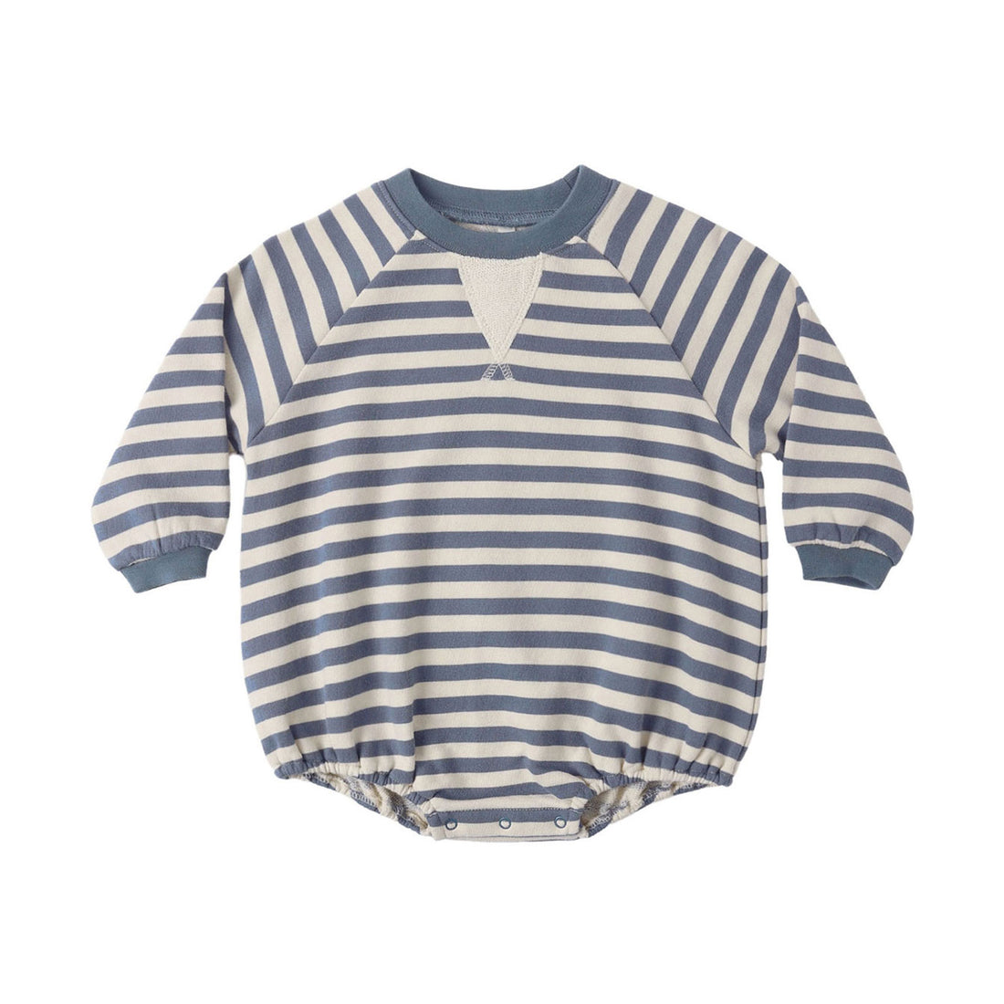 Rylee and Cru  Marine Stripe Crewneck Romper