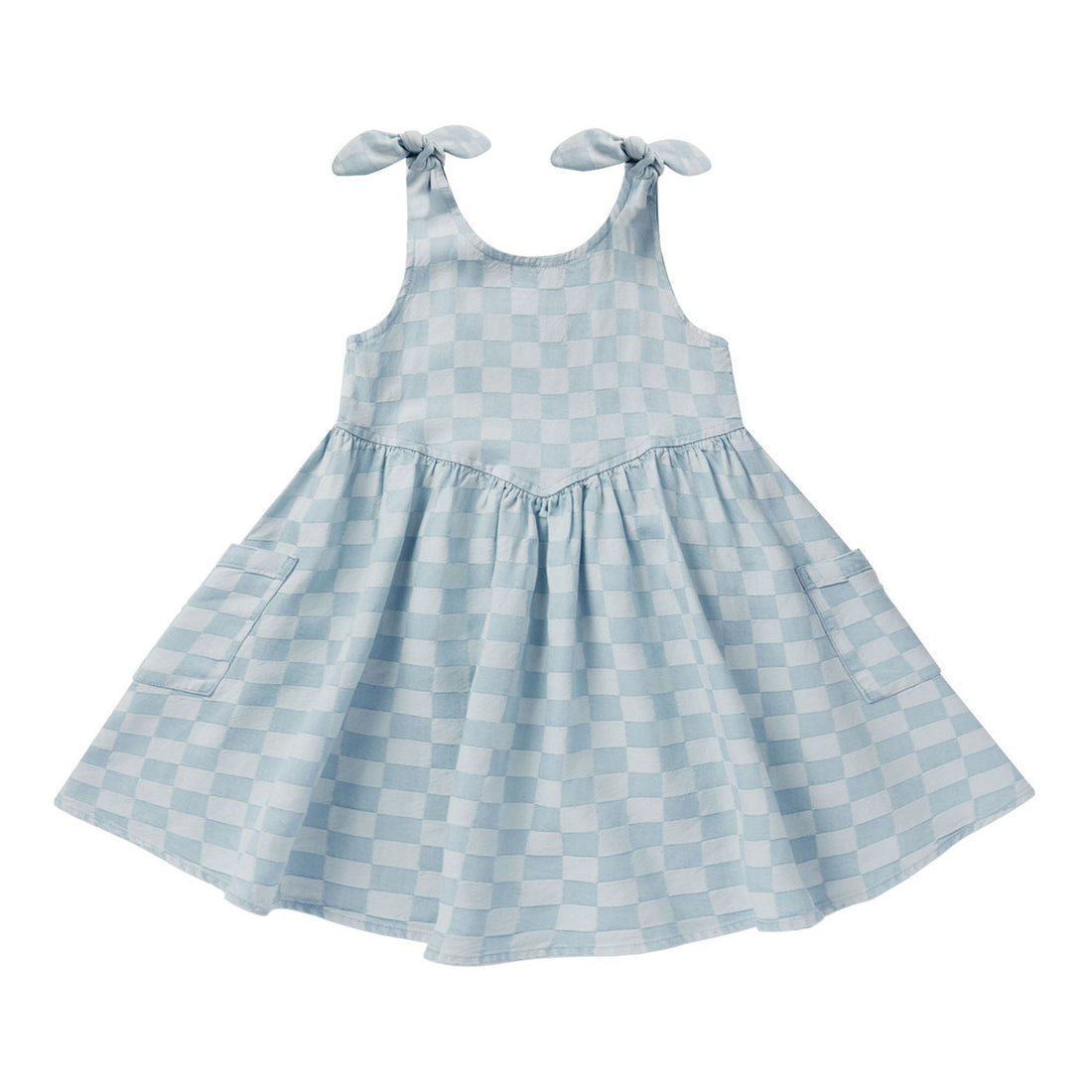 Rylee and Cru Blue Summer Dress - Blue Check