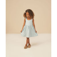 Rylee and Cru Blue Summer Dress - Blue Check