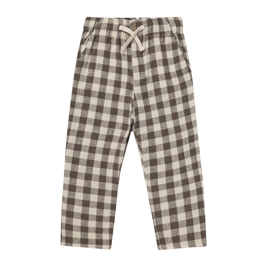 Rylee and Cru Charcoal Check Kalen Pant