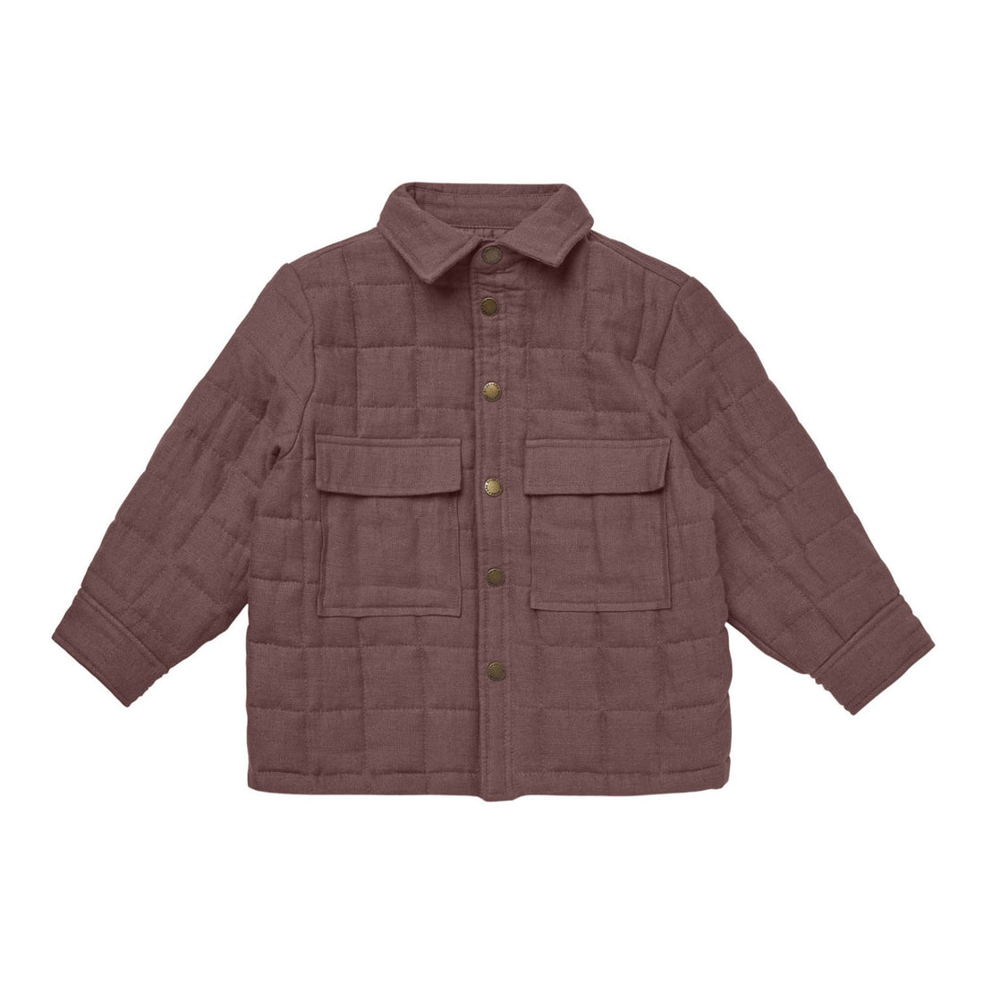 Rylee and Cru Plum Padded Overshirt
