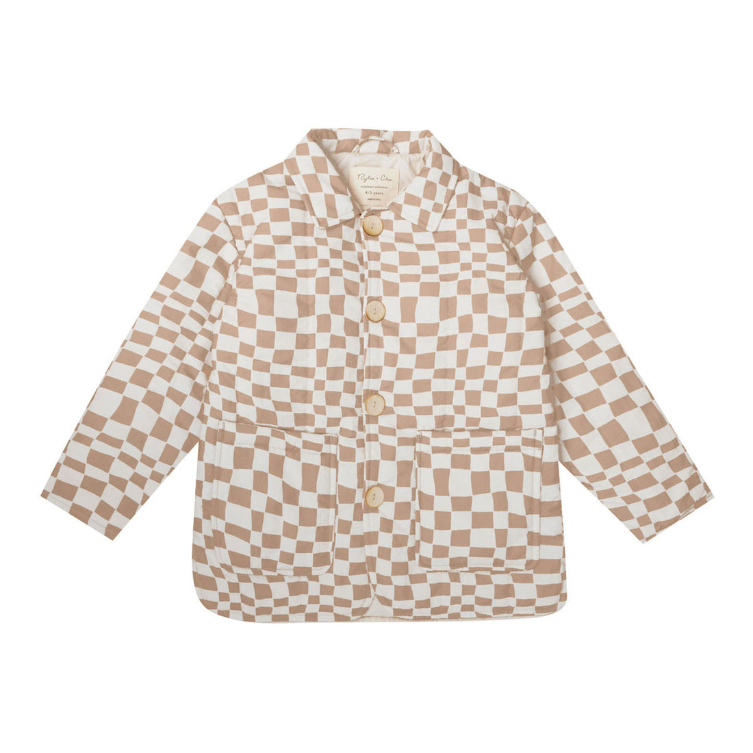 Rylee and Cru Sand Check Noelle Coat