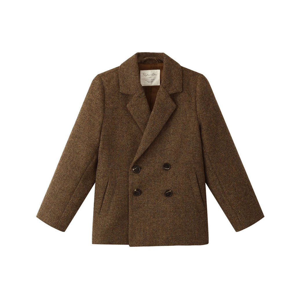 Rylee and Cru Rustic Plaid Double Breasted Blazer