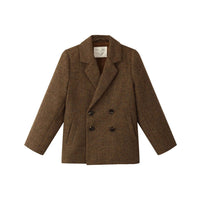 Rylee and Cru Rustic Plaid Double Breasted Blazer