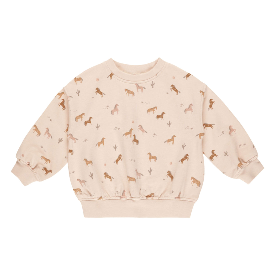 Rylee and Cru Shell Horses Relaxed Sweatshirt
