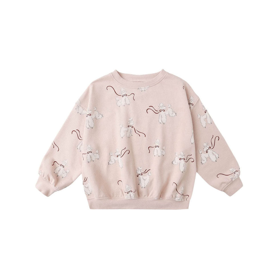 Rylee and Cru Blush Poodles Relaxed Sweatshirt