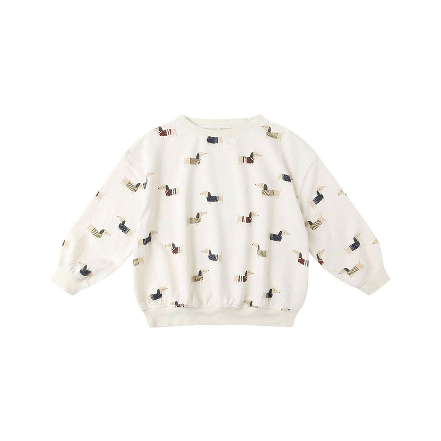 Rylee and Cru Natural Dachshund Relaxed Sweatshirt