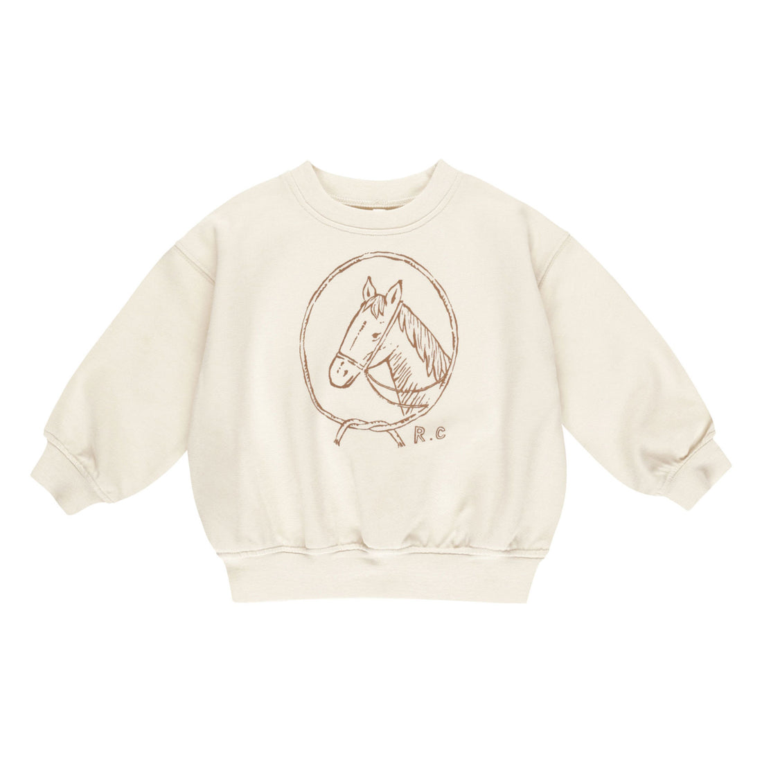 Rylee and Cru Natural Horse Relaxed Sweatshirt