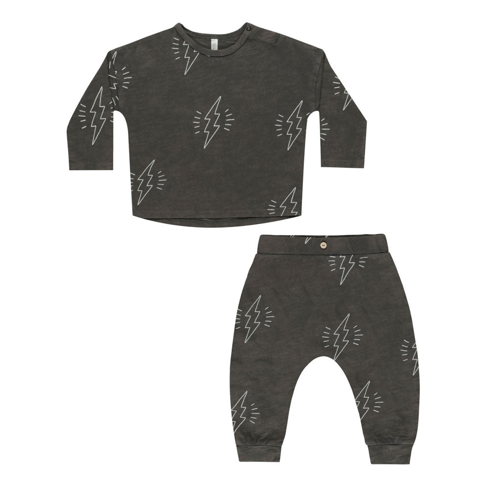 Rylee and Cru Bolts Long Sleeve Tee + Pant baby  Set