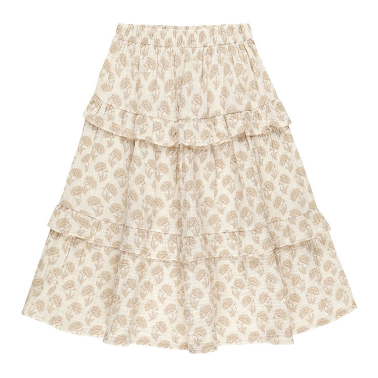 Rylee and Cru Marigold Ruffle Midi Skirt