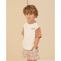 Rylee and Cru Ivory-Clay Contrast Short Sleeve Tee - Aloha