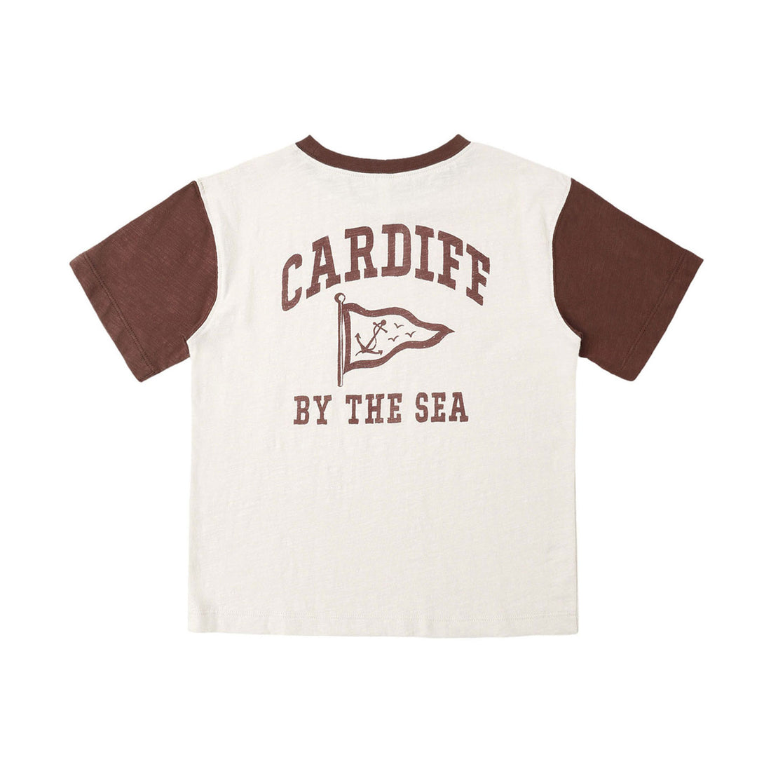 Rylee and Cru  Natural Cardiff By The Sea Contrast Tee