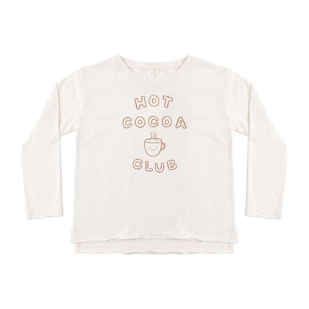 Rylee and Cru Natural Hot Cocoa Club Raw Edge Tee