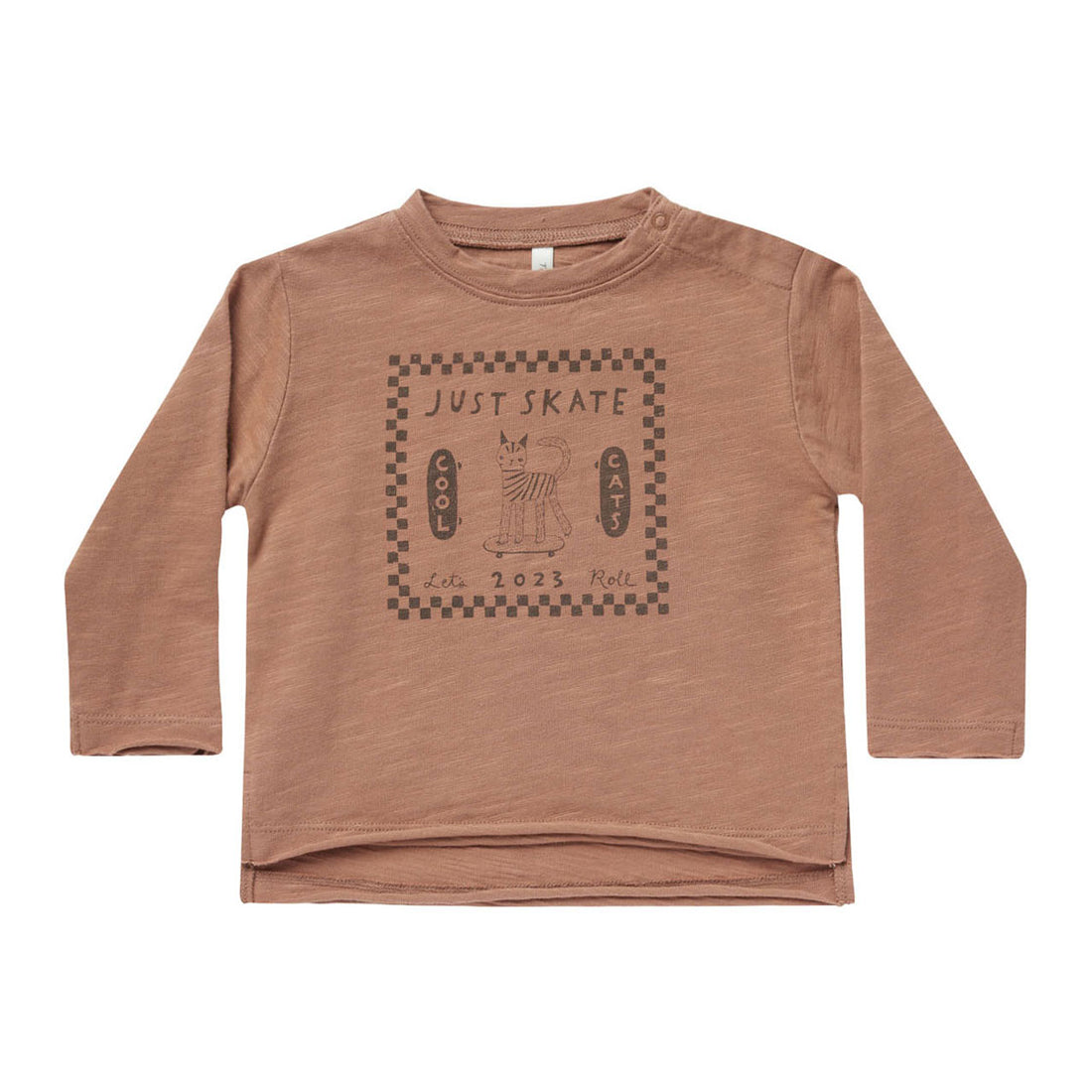 Rylee and Cru Cool Cats Raw Edge Long Sleeve Tee