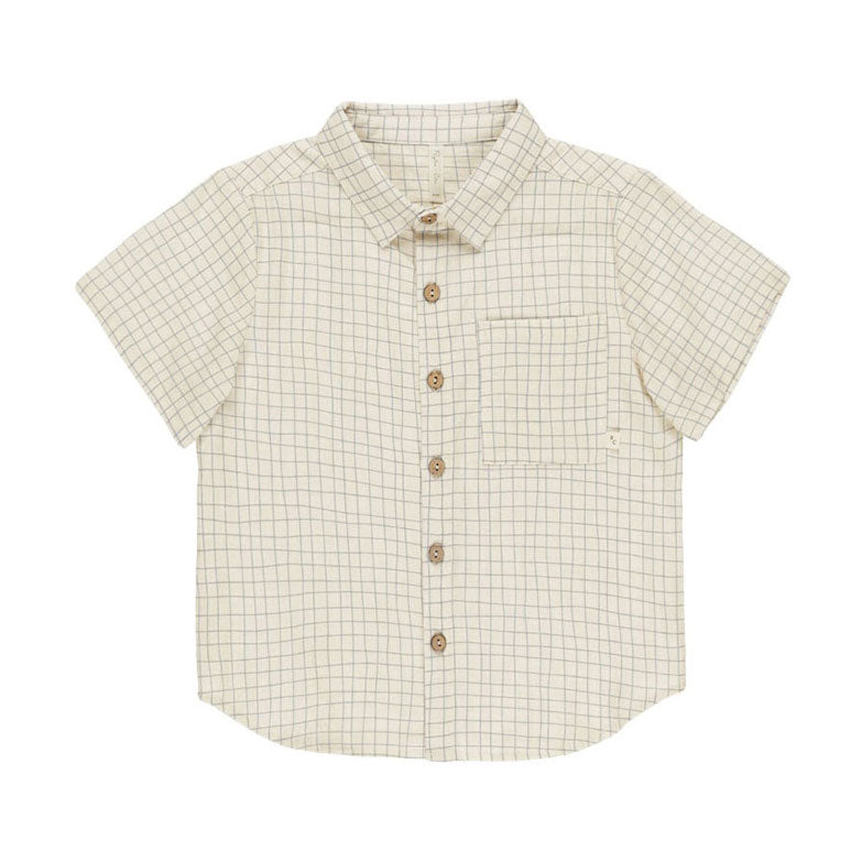 Rylee and Cru Grid Collared Short Sleeve Shirt