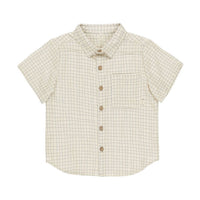 Rylee and Cru Grid Collared Short Sleeve Shirt