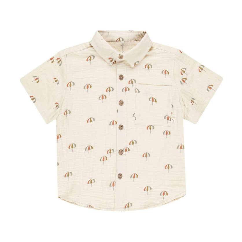Rylee and Cru Umbrellas Collared Short Sleeve Shirt