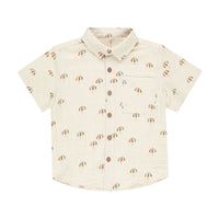 Rylee and Cru Umbrellas Collared Short Sleeve Shirt
