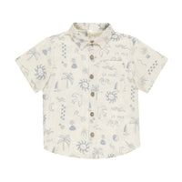 Rylee and Cru Mediterranean Collared Short Sleeve Shirt