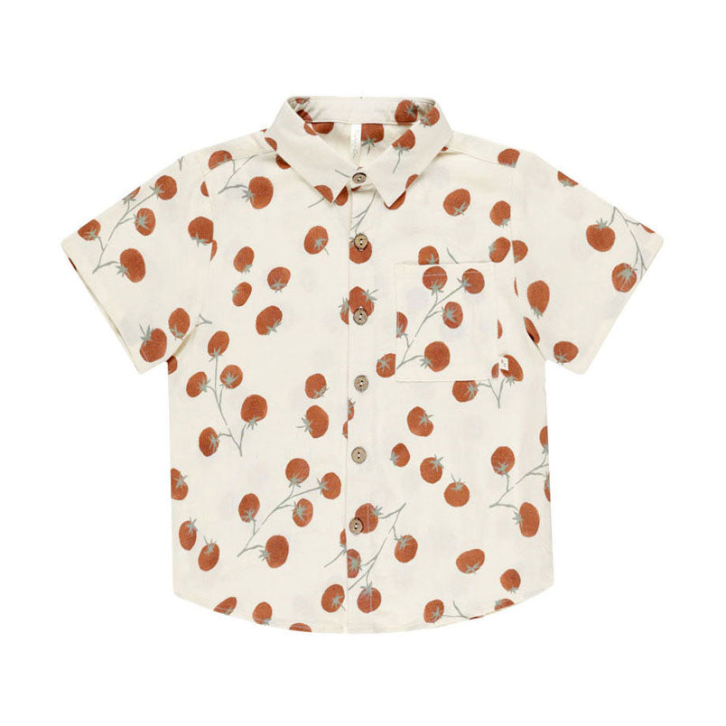 Rylee and Cru Tomatoes Collared Short Sleeve Shirt