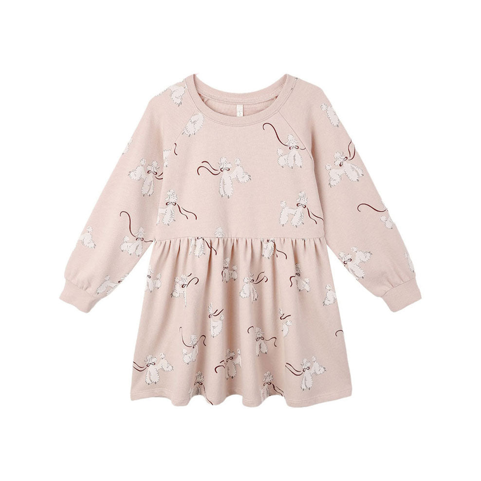 Rylee and Cru Blush Poodles Raglan Dress