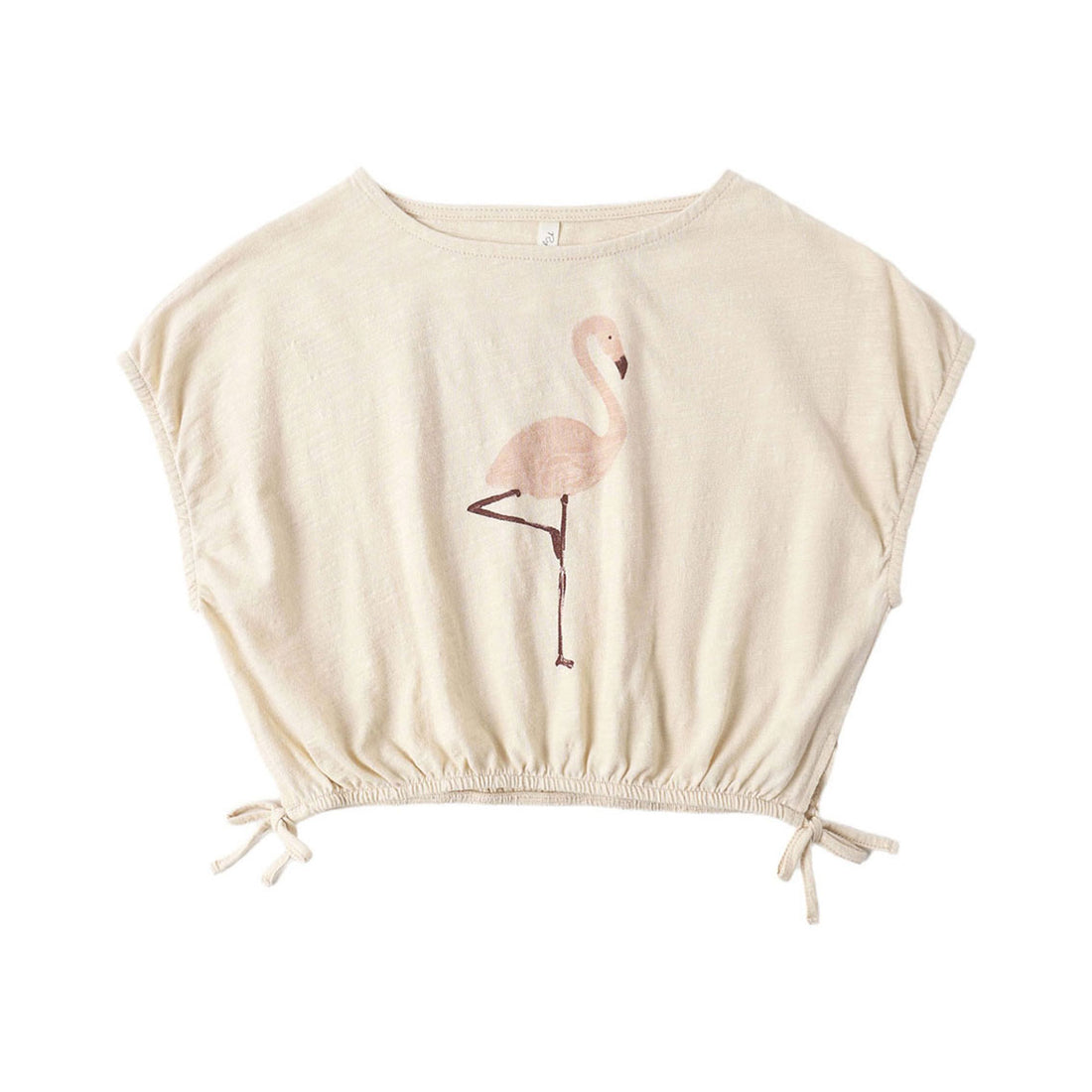 Rylee and Cru  Shell Flamingo Cropped Cinch Tee
