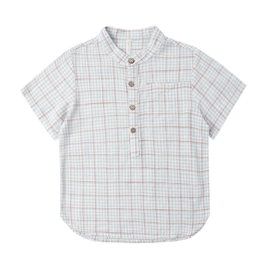 Rylee and Cru Light Blue Plaid Mason Shirt