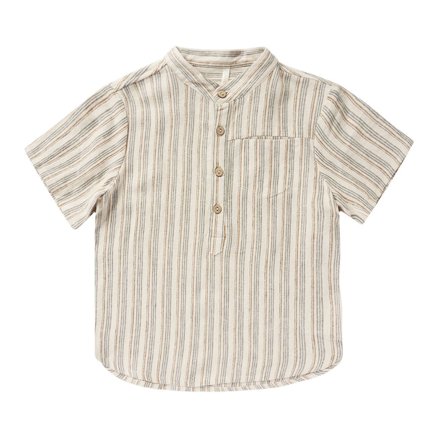 Rylee and Cru Nautical Stripe Short Sleeve Mason Shirt