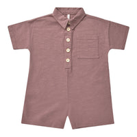 Rylee and Cru Mulberry Frankie Romper - Mulberry