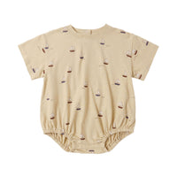 Rylee and Cru  Butterscotch Sailboats Relaxed Bubble Romper