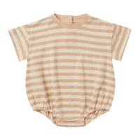 Rylee and Cru Apricot Stripe Relaxed Bubble Romper