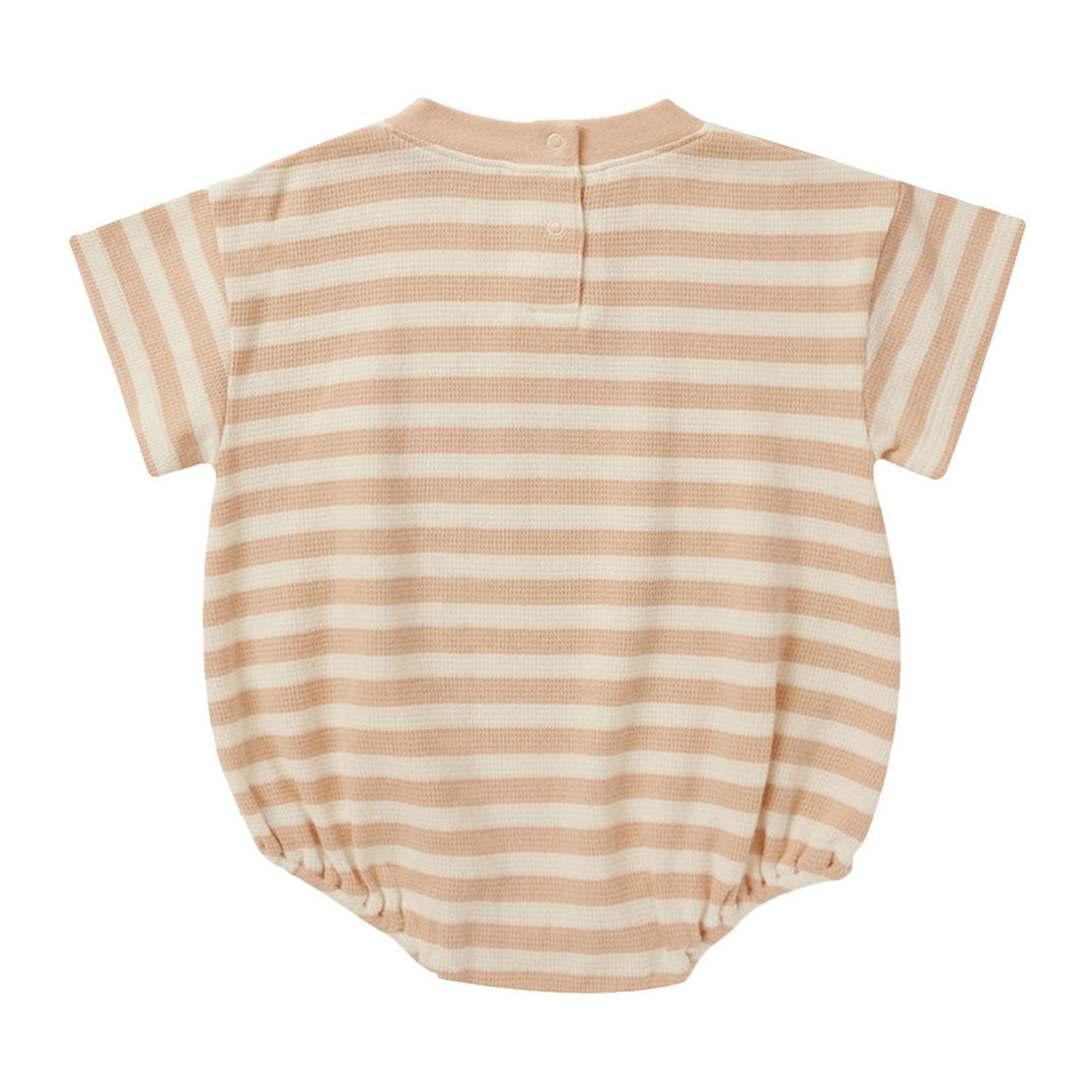 Rylee and Cru Apricot Stripe Relaxed Bubble Romper