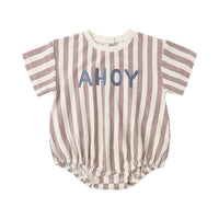 Rylee and Cru  Brown Ahoy Relaxed Bubble Romper