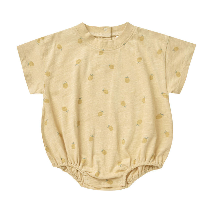 Rylee and Cru Yellow Relaxed Bubble Romper - Pineapple