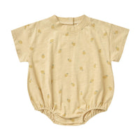 Rylee and Cru Yellow Relaxed Bubble Romper - Pineapple