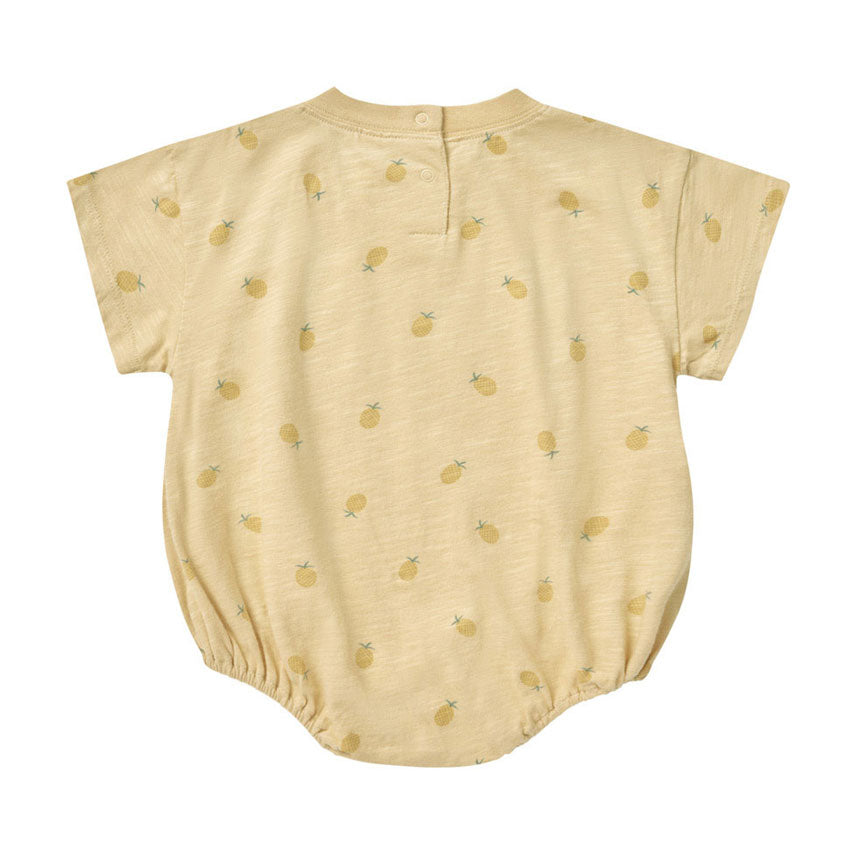 Rylee and Cru Yellow Relaxed Bubble Romper - Pineapple